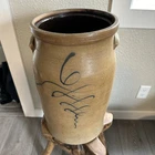 Antique Red Wing 6 gallon “Drop Eight”  Stoneware Crock Churn Salt Glaze