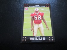 PATRICK WILLIS 2007 TOPPS FOOTBALL ROOKIE CARD # 362 NMMT. rookie card picture