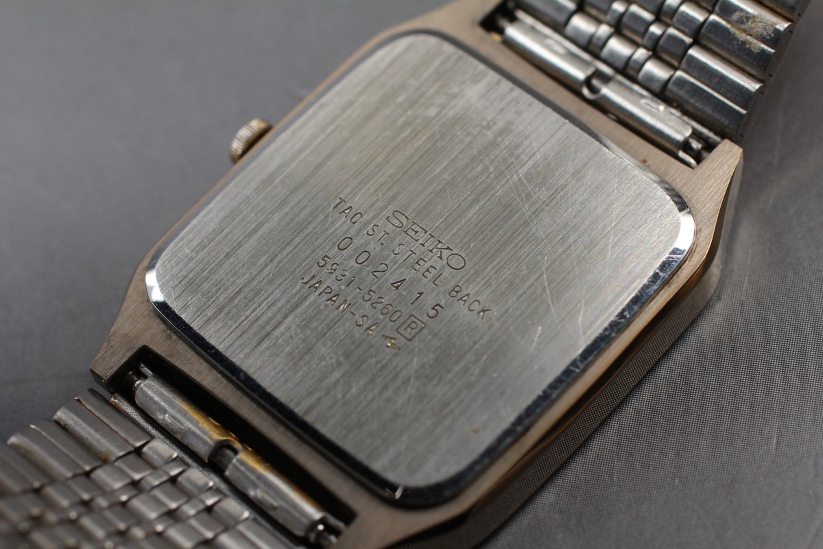 セイコー ドルチェ 時計 5931-5260 Near MINT] Vintage Seiko Dolce 5931-5260 Gold Quartz Mens