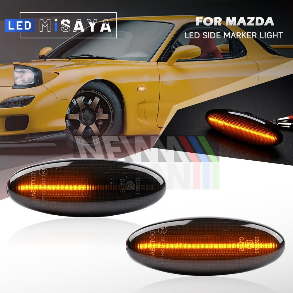 Dynamic Smoked LED Side Marker Turn Signal Light For Mazda Protege