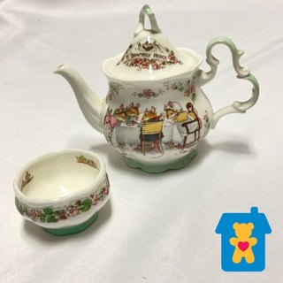 Royal Doulton Brambly Hedge Porzellan Teekanne Set Jill Barklem 1985 Vintage