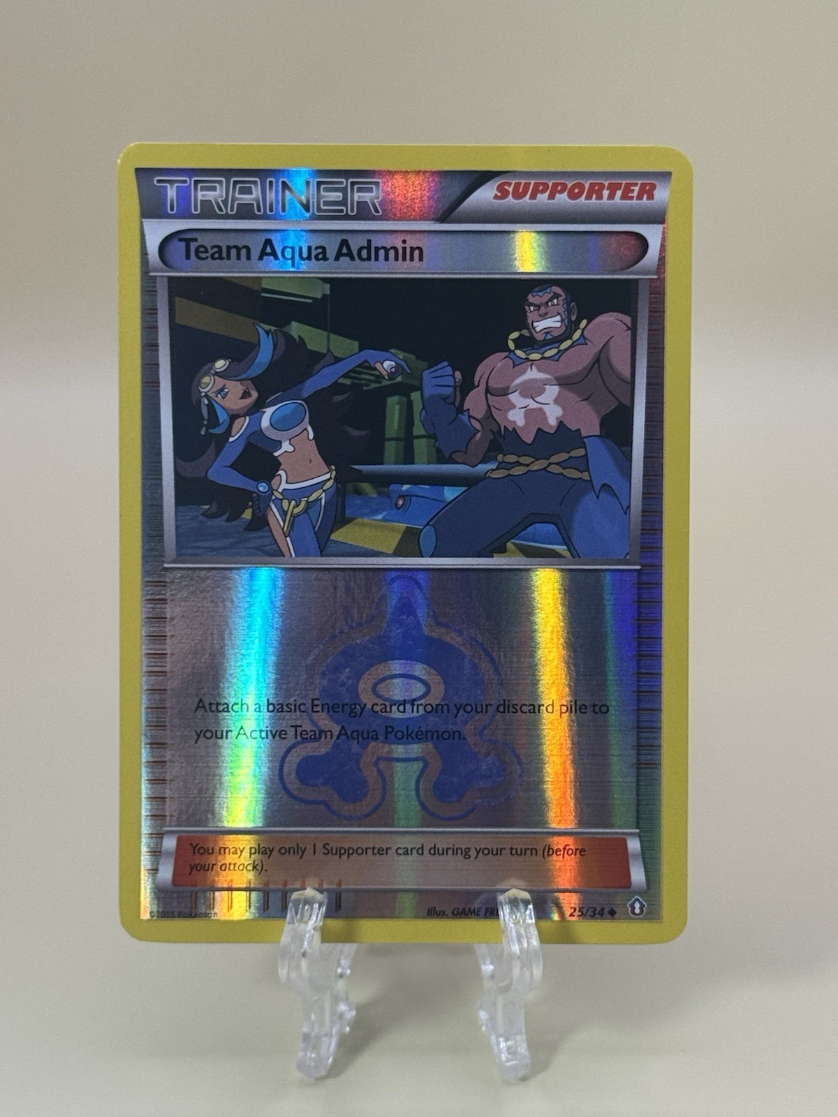 Team Aqua Admin - 25/34 - Uncommon - Reverse Holo x1 - VLP/NM