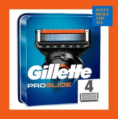 GILLETTE PROGLIDE Rasierklingen 4 Scherköpfe Fusion5 Neu Original SCHNELL GRATIS P&P
