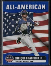 2026 Panini Stars & Stripes Prizm USA #14 Enrique Bradfield Jr. Prizms Blue/99