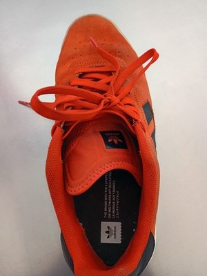 adidas Men s Orange/Blue/White Lace-Up Low Top Athletic Sneakers