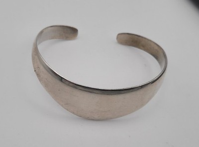 Armband Jonc Manschette Mexiko 925 Sterling Silber Taxco Vintage schlichtes Design #H5