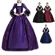 Retro Women Medieval Victorian Dress Costume Party Renaissance Dress Ball Gowns