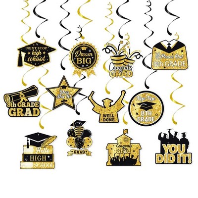 8TH Grade Graduation Decorations 2026, 8TH Grade Graduation Hanging Swirls Ba...