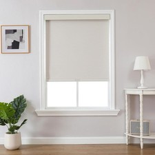 Joydeco 100% Blackout Cordless Roller Shades 33x75 Beige UV Protection Aluminum