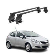 Menabo Dachträger für Opel Corsa D 2006-2010 Pre-FL 5tür 50kg Stahl Schwarz 2x