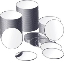 Jetec 25 Pcs Small Round Mirrors for Crafts Adhesive Round Mirror Tiles for Cent