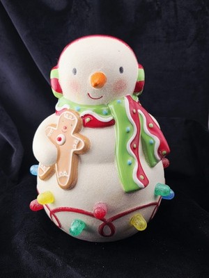 Hallmark Magic Snowman Gumdrop Lights Gingerbread Cookie Light Up Figure Works!