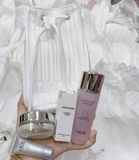  PRE-ORDER DIOR Skincare Gift Set WHITE Pouch Cleanser Lotion Serum Cream 5PC