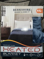 Berkshire Blanket Velvet Plush Heated Throw 50x60 Nimbus Grey NEW