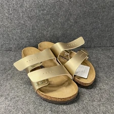 BIRKENSTOCK Arizona Birko-Flor Sandals Unisex Size M6/W8 Gold