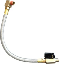 POWERMATE Extended Tank Drain Assembly, 10 In. Braided Steel Tube, Flexible to P