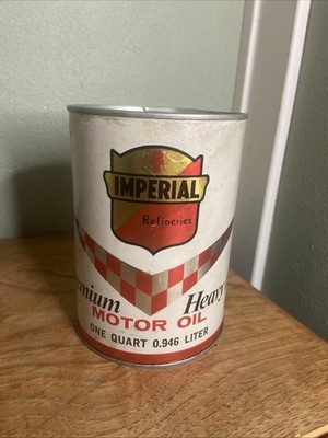 VTG 1 Qt Imperial Refineries Premium Motor Oil Can Gas Station  SAE 30