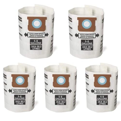 3 Sacchetti Filtro Sottovuoto Per Shop Vac 90661 Tipo E - 5-8 Gal, Wet/Dry - Foto 1