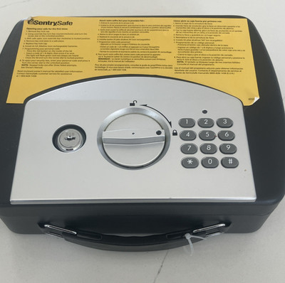 SentrySafe P008E Electronic Portable Security Safe, Key Lock, Cable Lock