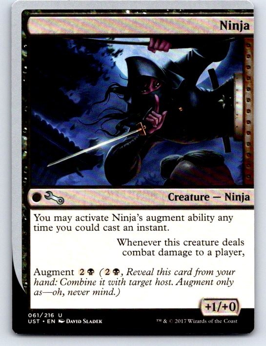 Ninja 61 Uncommon Unstable Magic: The Gathering Lightly Played