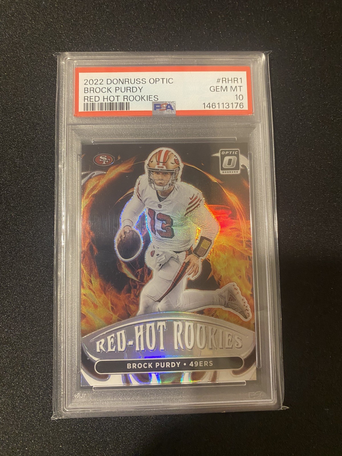 2022 Panini Donruss Optic - Red Hot Rookies #RHR-1 Brock Purdy (RC) PSA 10!