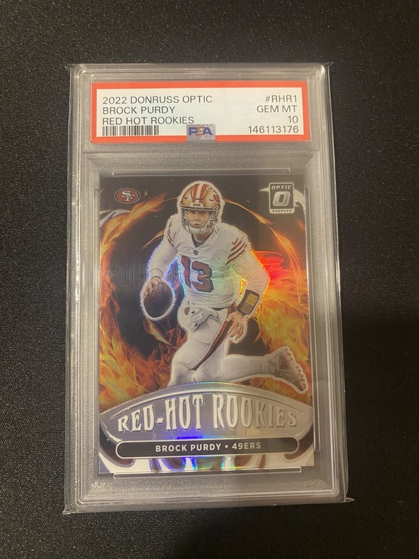 2022 Panini Donruss Optic - Red Hot Rookies #RHR-1 Brock Purdy (RC) PSA 10!