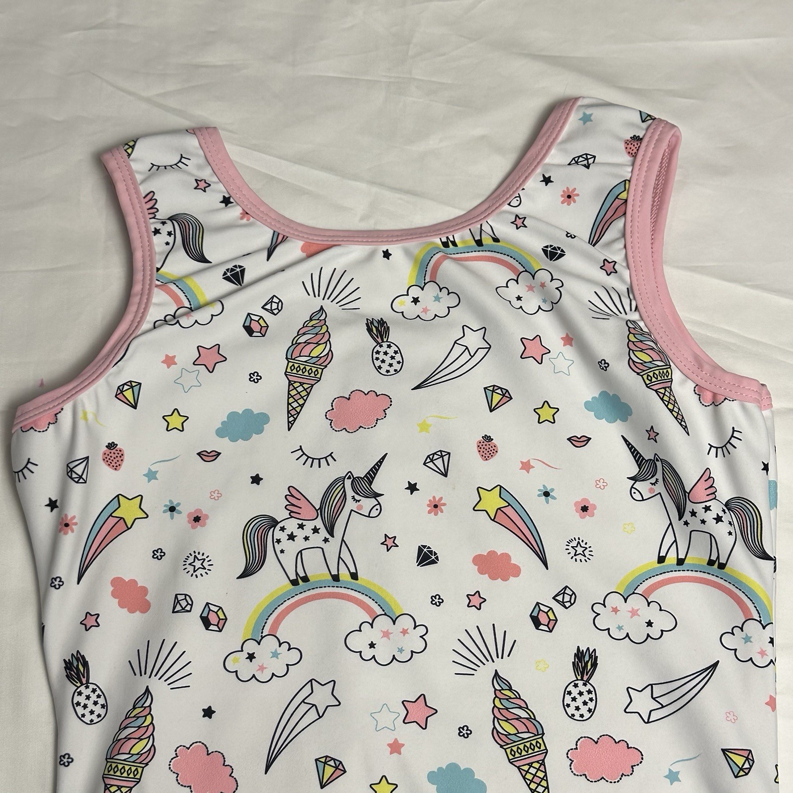 DESTIRA Funtastic Unicorn And Rainbows Practice Gymnastics Leotard CL