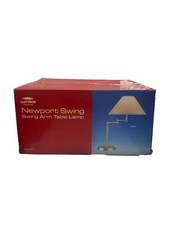 Swing Arm Table Lamp - With Brushed Chrome finish