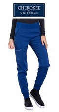 Cherokee Contemporary Blue Mid Rise Jogger Scrub Pants/Women/CK110A/NWT