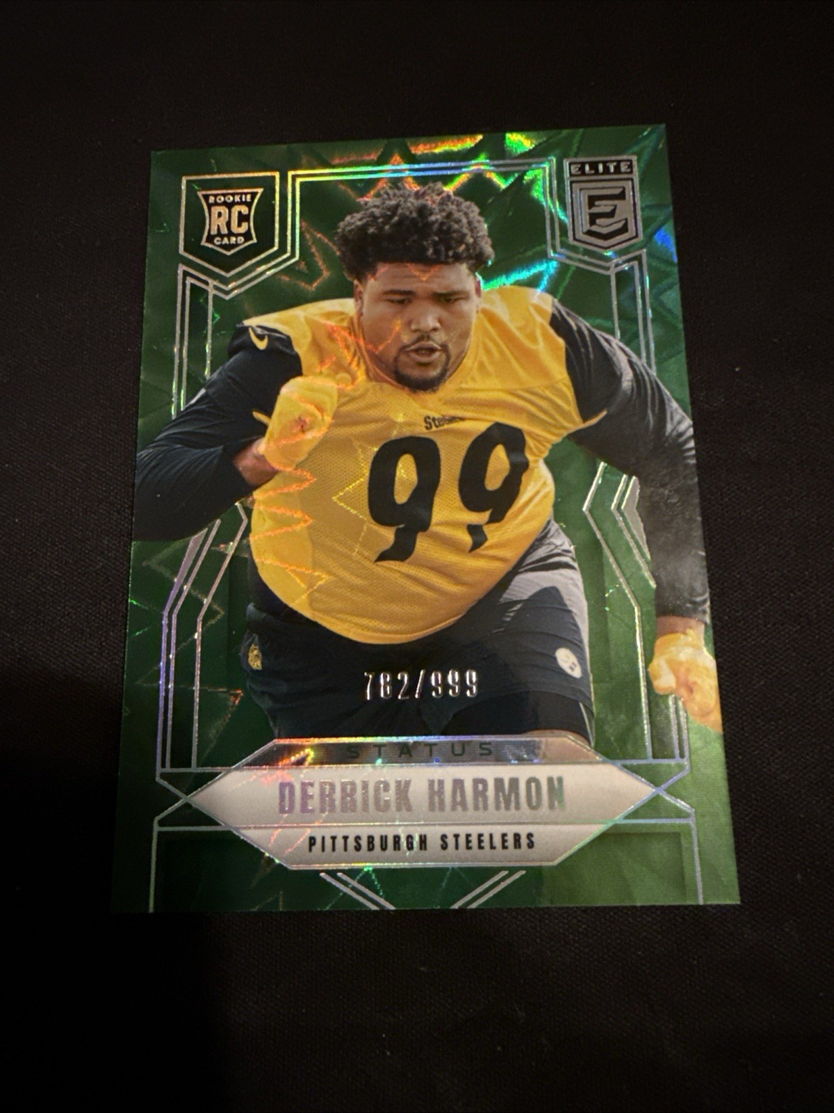 2025 Donruss Elite Derrick Harmon Green RC /999 Pittsburgh Steelers