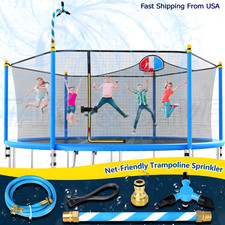 Trampoline Sprinkler, Net Friendly Water Sprinkler for Kids, Fun 360° Rotating