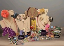 Costume Jewelry Lot 90 Pc  Girls Dress Up Box Collectibles, Hair Pcs And MoreG3