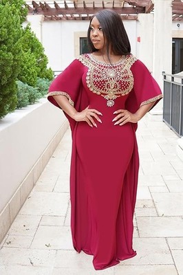 New Plus Size Beautiful Caftan Casual Cocktail Evening wear