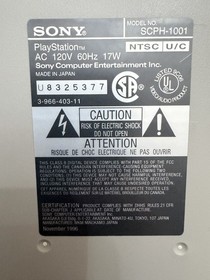 Sony PlayStation 1 PS1 Original Console System Bundle Tested and Works 10 Games