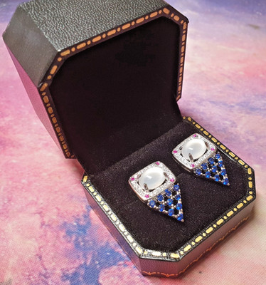 Neue 925 Silber Jade Ohrstecker   elegant & Vintage Stil   mit Schmuckbox