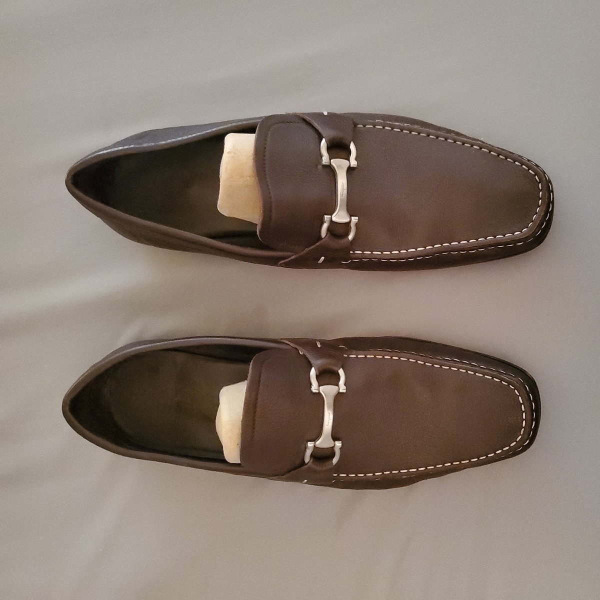 Ferragamo Magnifico Brown Leather Dress Shoes $850 SALVATORE FERRAGAMO - “Magnifico” Brown Leather Slip-On  main image 3