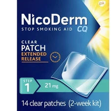 CQ Step 1 Patches to Quit, 21 mg, Stop Aid, 14 Count, Easy Application