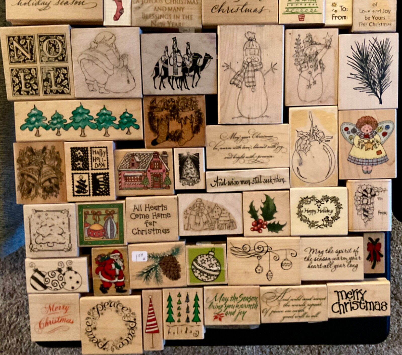 Lot 115 Assorted CHRISTMAS RUBBER STAMPS eBay