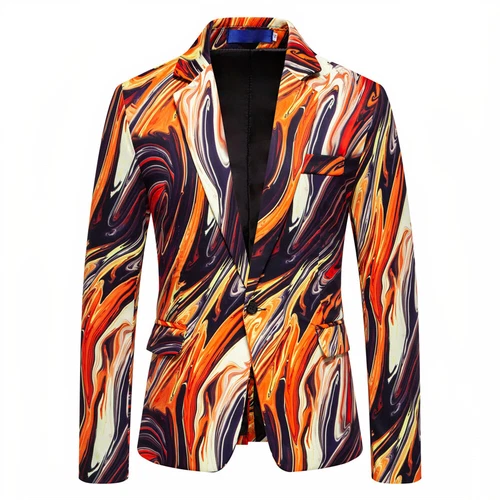 Men Formal Work Blazer Business Casual Button Jacket Slim Fit Suit Coat Tops - Picture 1 of 10