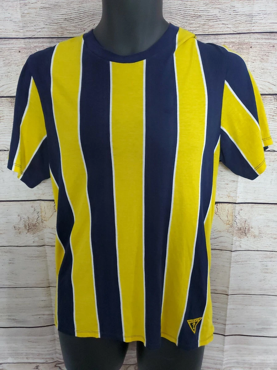 guess los angeles vertical striped shirt