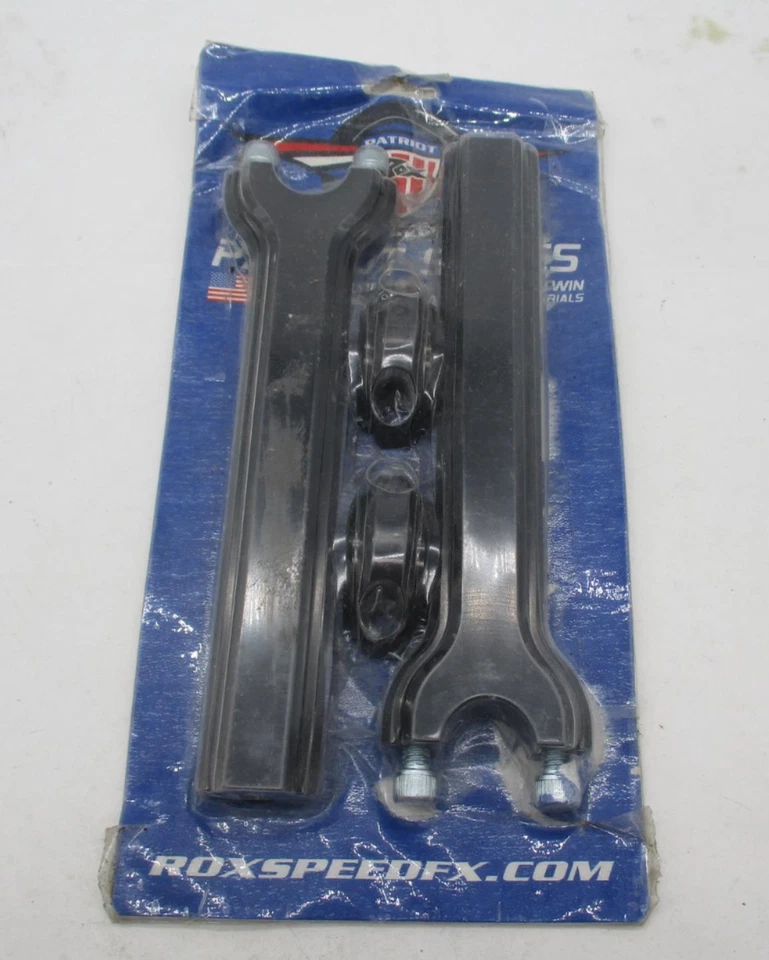 Elevadores retroceso Harley Rox Speed FX Patriot Series negros 8" poste 4R-PR8-01 Foto 2 de 4