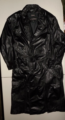 WILSONS LEATHER BELTED ZIP OUT LINING TRENCHCOAT WOMENS MEDIUM T200