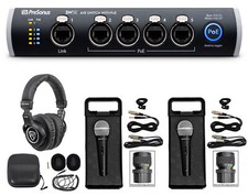 PRESONUS SW5E 5-Port AVB Switch w/ PoE, Rack Mountable Headphones 2 Mics Cases