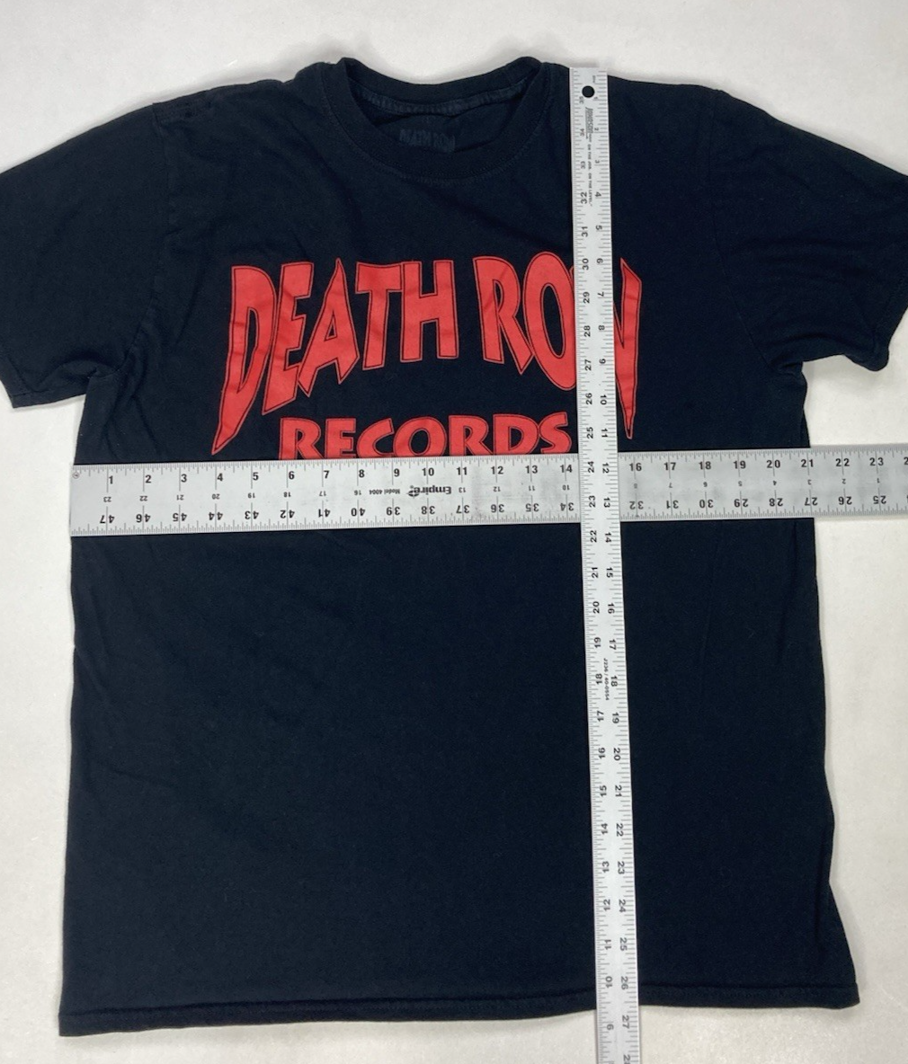 FILA T shirt grafica Death Row Records uomo grande nera logo rosso manica corta musica