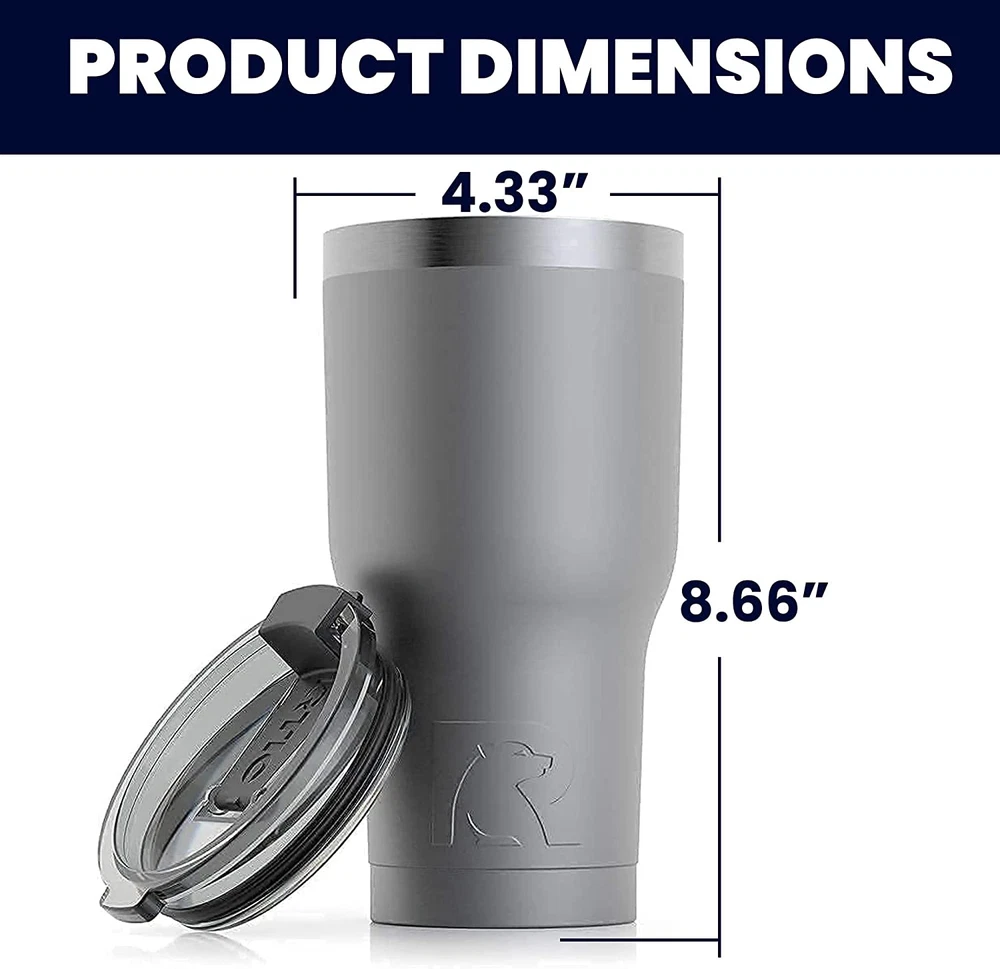 Tumbler, 30 Oz Insulated Tumbler Stainless Steel Coffee Travel Mug with Lid, Spi