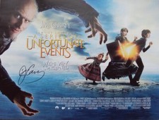 Jim Carrey Signed Movie Poster A Series of Unfortunate Events 12"x16" 31cm/42cm