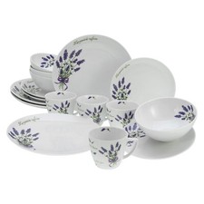 CreaTable 25873 Lavendel Geschirrset Kombiservice 16 tlg. Geschirrset Porzellan 