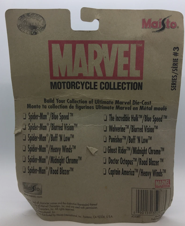 MAISTO MARVEL SERIES #3 DOCTOR OCTOPUS MOTORCYCLE COLLECTION ROAD BLAZER #35087 - Image 3 of 4