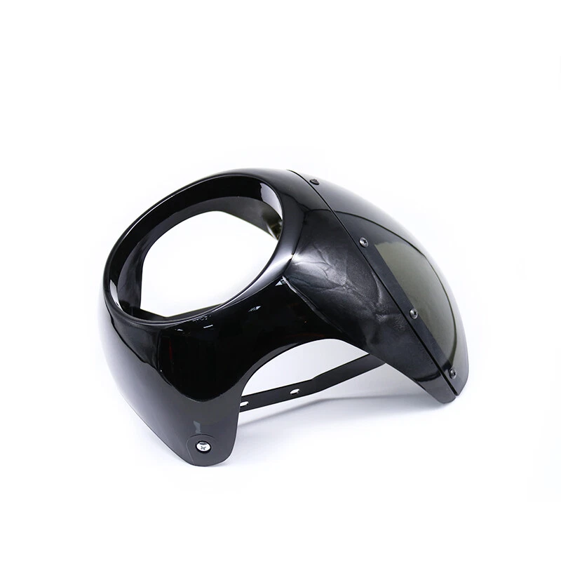 7 '' Rétro pare-brise de carénage de phare vintage rétro pour Harley Cafe Racer - Photo 4/4