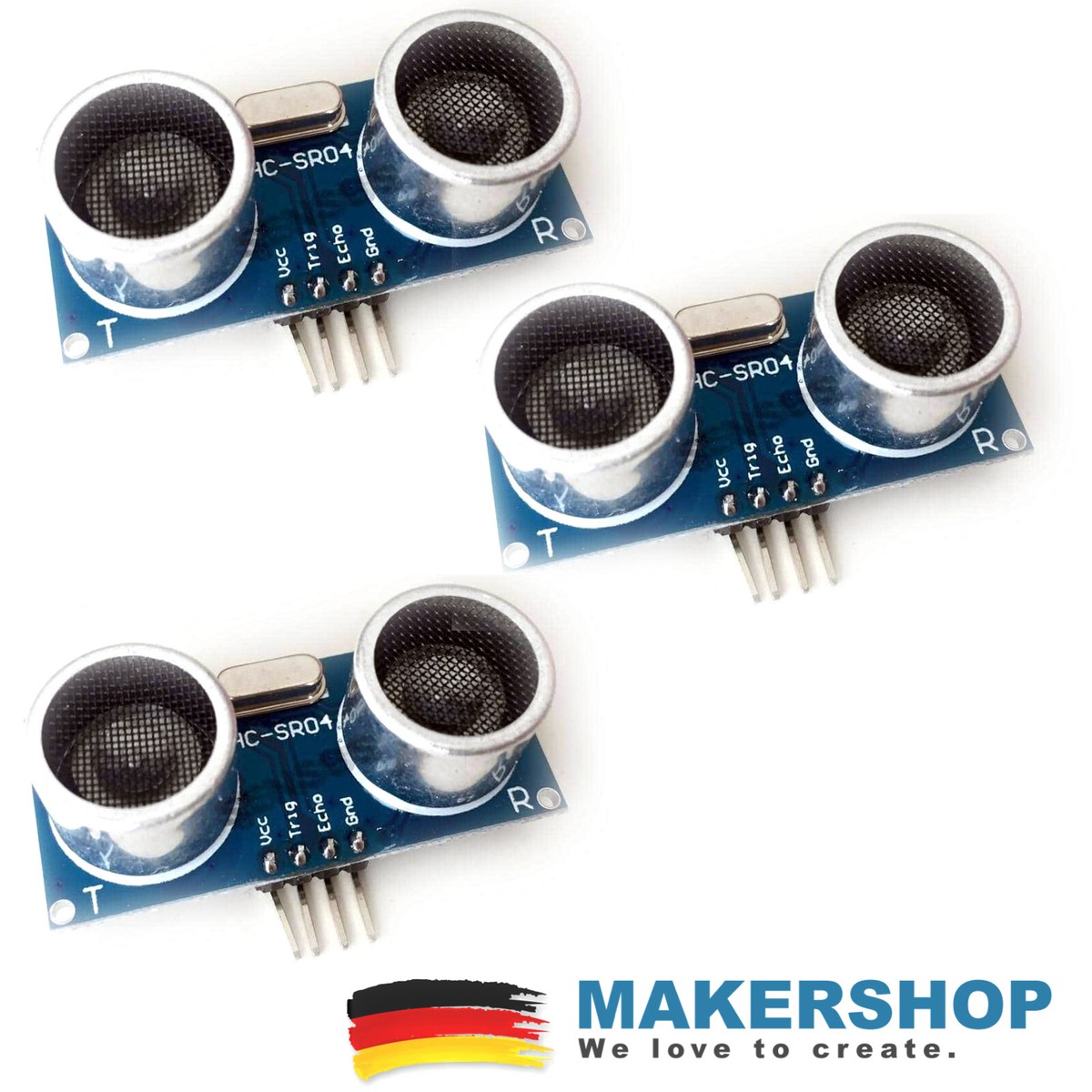 3er Set HC-SR04 Ultraschallsensor – Abstandsmesser 2 Cm Bis 5 M, Für Arduino & Raspberry Pi, Mit Anleitung